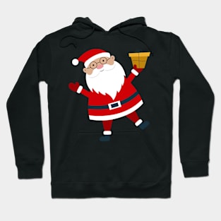 Santa Claus cartoon character with gift Hoodie